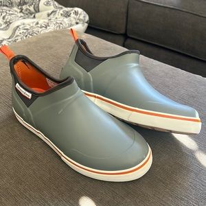 Grundens Deck Boss Slip On Monument Grey 8 used with marks/scuffs from dropping.